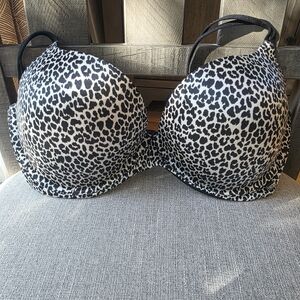 Victoria's Secret Black and White Leopard Bra
